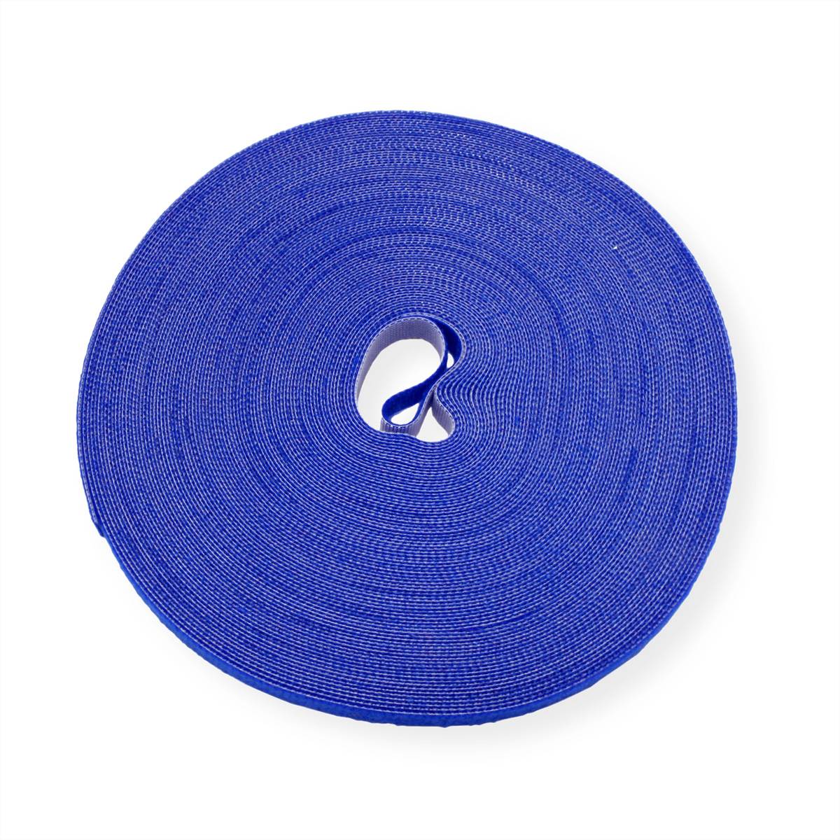 VALUE Klettband auf Rolle, 10mm, blau, 25 m