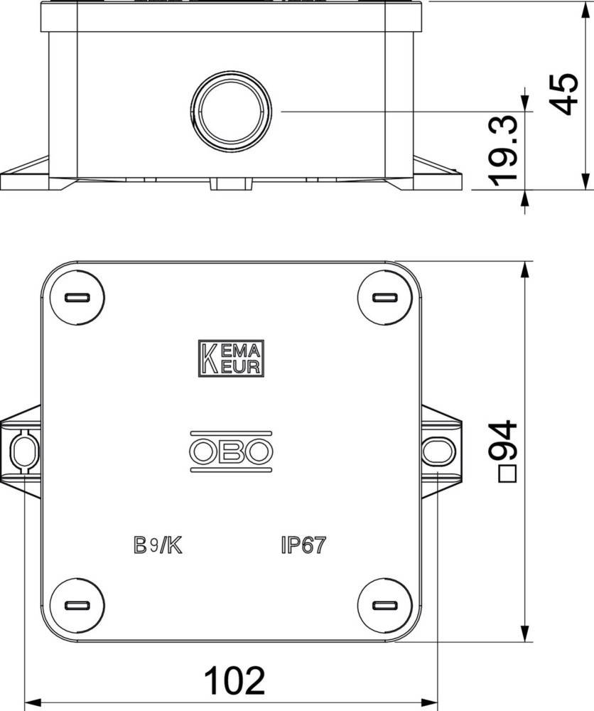 OBO Bettermann Kabelkasten B 9 K M