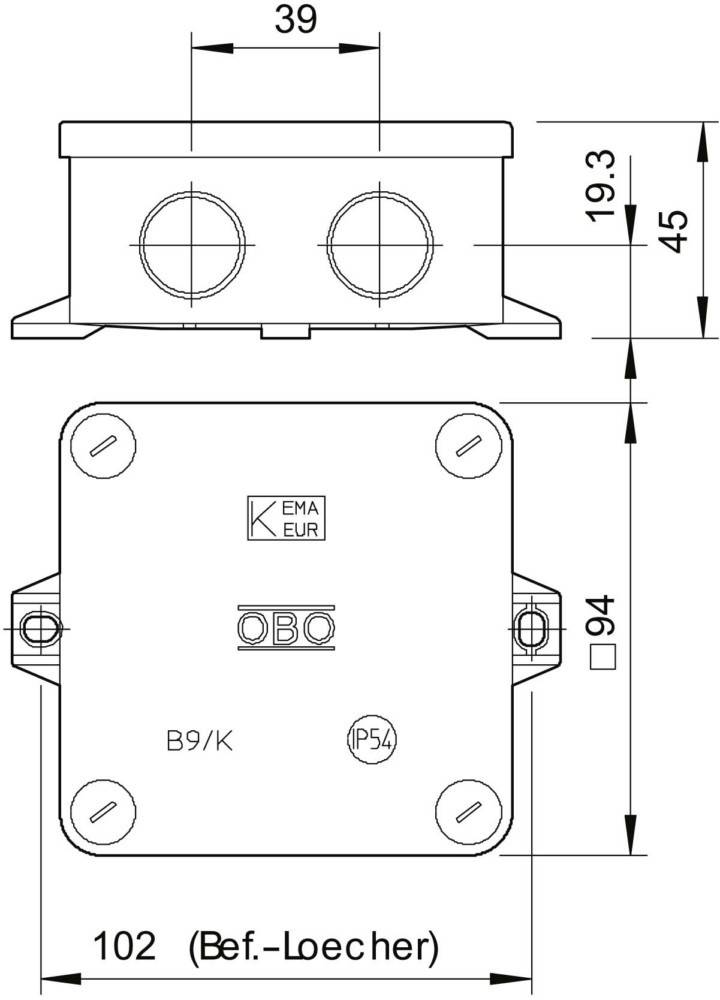 OBO Bettermann Kabelkasten B 9 K
