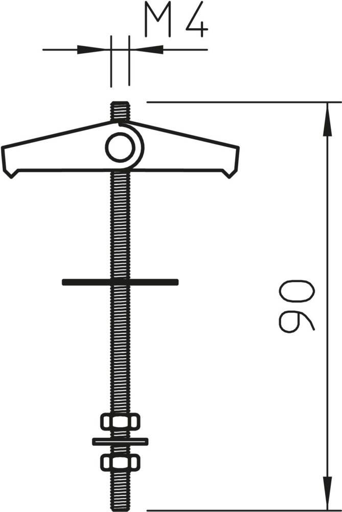 OBO Bettermann Federklappdübel 450 M4x95 G