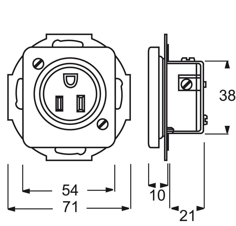 Busch-Jaeger Nema-Steckdose 3016 EUK-214