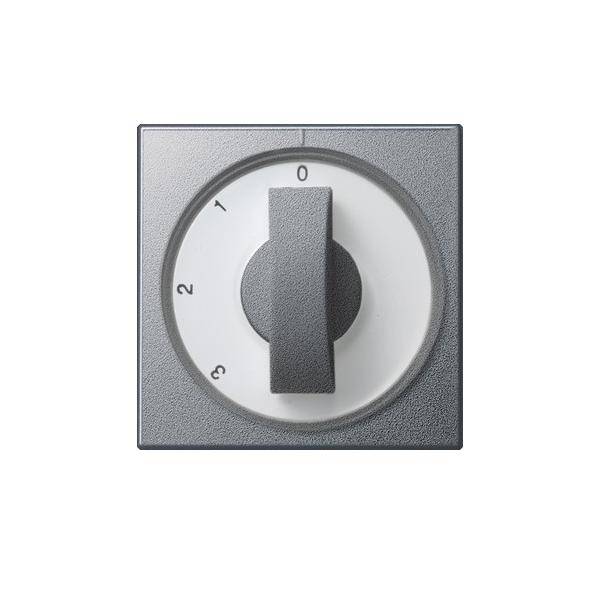 Gira Abdeckung m.Knebel alu 066926