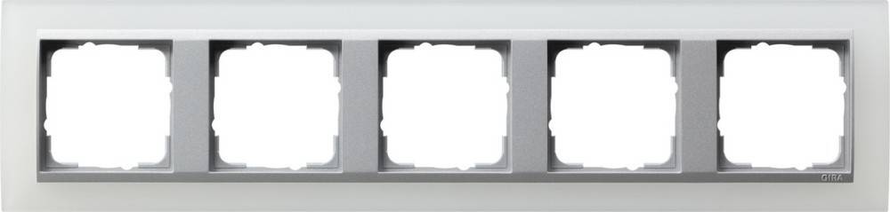 Gira Abdeckrahmen 5f.opak ws 021550
