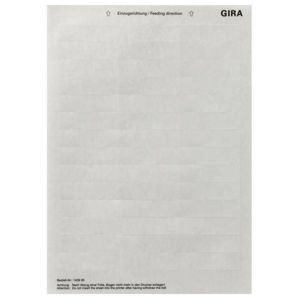 Gira Beschriftungsbogen 145900