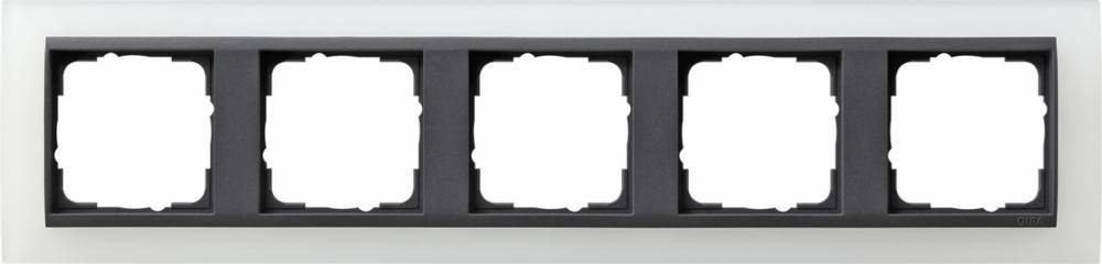 Gira Abdeckrahmen 5f.opak ws 021524