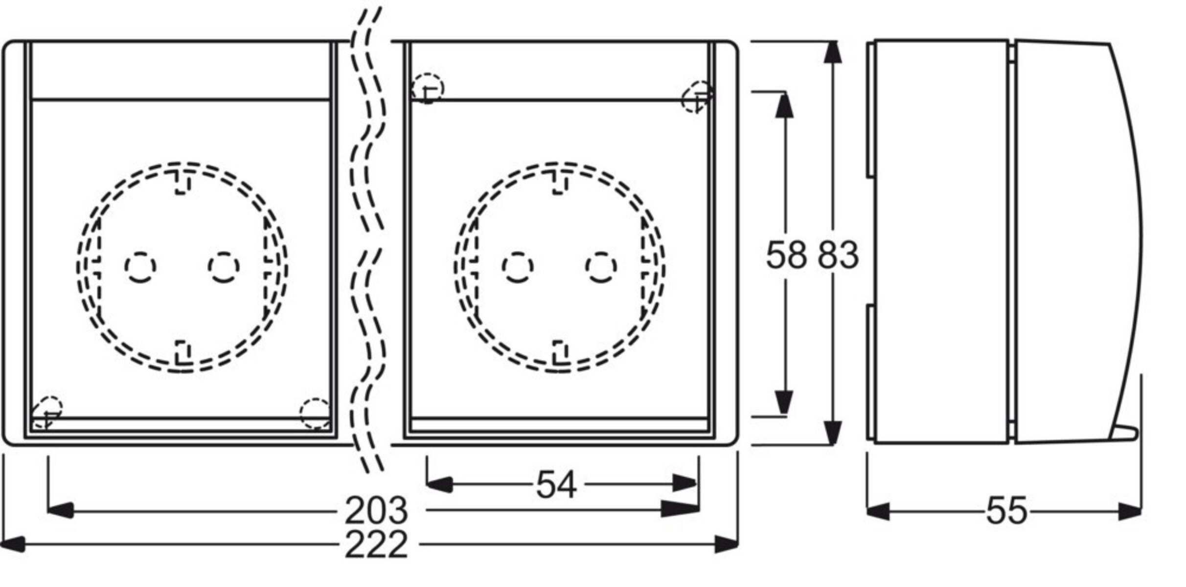 Busch-Jaeger Schuko-Steckdose 3f. 2300/3 EWN-53