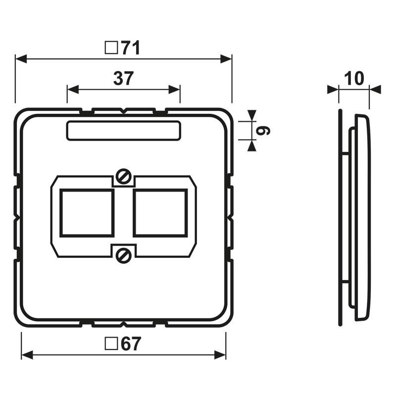 Jung Abdeckung Schriftfeld ws 569-21 ACS