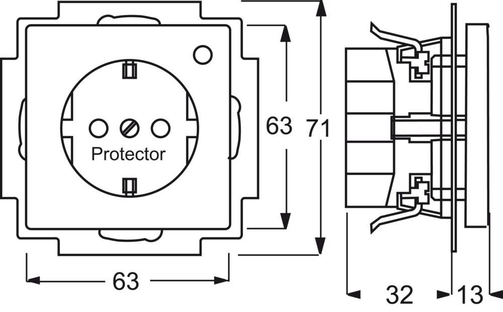Busch-Jaeger Steckdosen-Einsatz 2310EUGL/VA-803-11