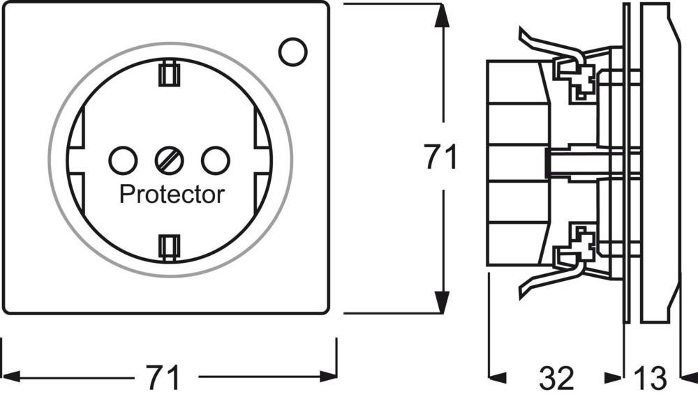Busch-Jaeger Steckdosen-Einsatz elf/ws 2310 EUGL/VA-72-11