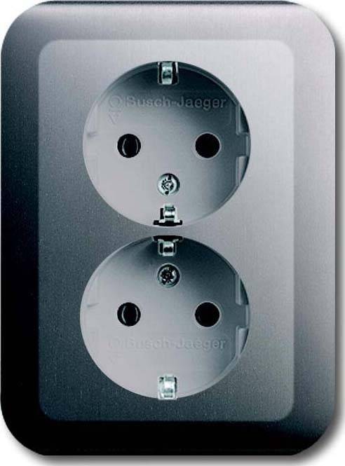 Busch-Jaeger Doppelsteckdose pla 20-02 EUJ-20