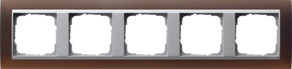 Gira Abdeckrahmen 5f.opak dbr 021559