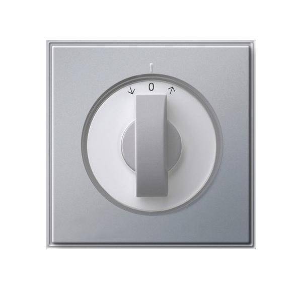 Gira Abdeckung m.Knebel alu 066665