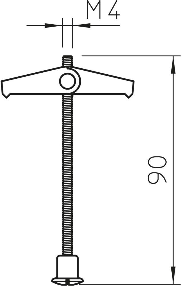OBO Bettermann Federklappdübel 451 M4x95 G