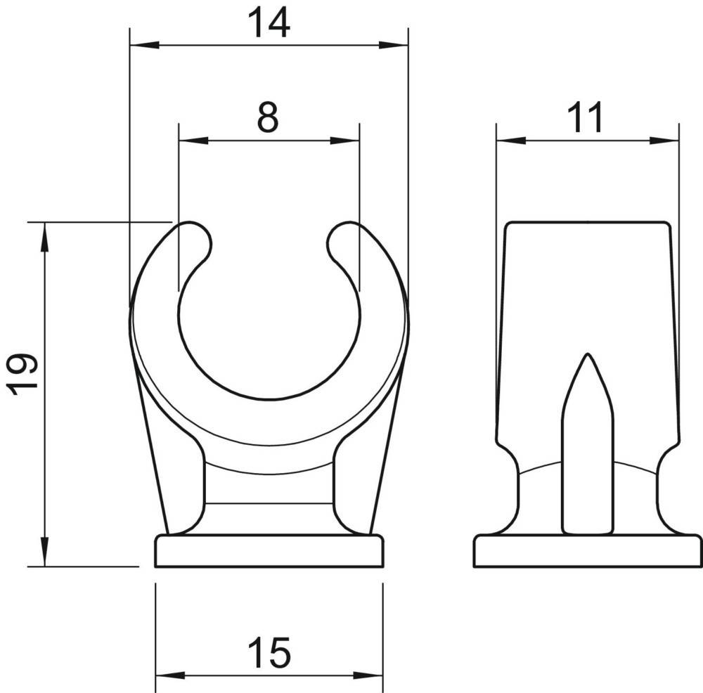 OBO Bettermann Sockel-Klemmschelle 2962 8 LGR