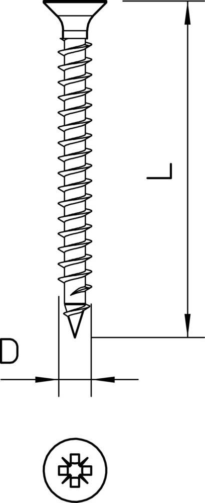 OBO Bettermann Sprintschraube Senkkopf 4759 5.0x50