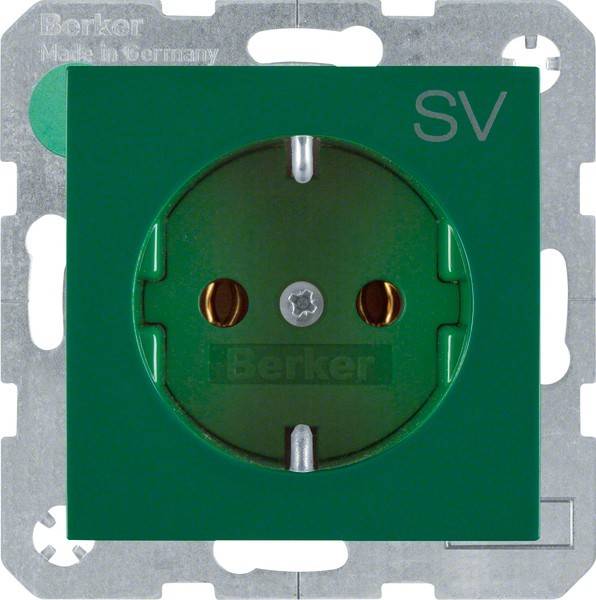 Berker SCHUKO-Steckdose gn/gl 47438903