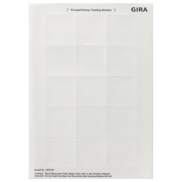 Gira Beschriftungsboegen 52x52 287000