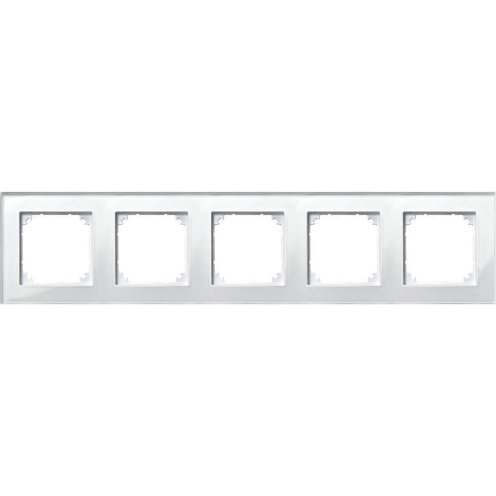 Merten Rahmen Glas 5f.bril/ws 489519