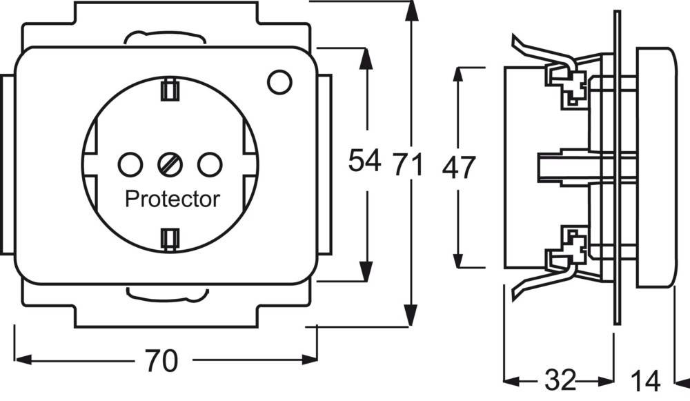 Busch-Jaeger Steckdosen-Einsatz brz 2310 EUGL/VA-21-11
