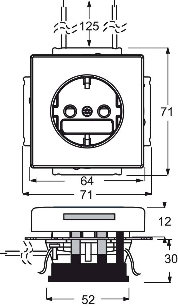 Busch-Jaeger SCHUKO Steckdosen-Einsatz 20 EUCBLI-81