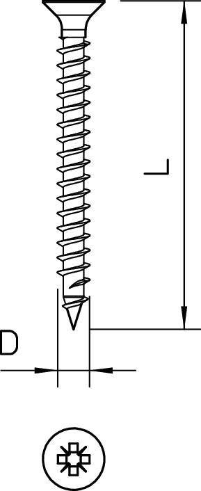 OBO Bettermann Sprintschraube Senkkopf 4759 5.0x50