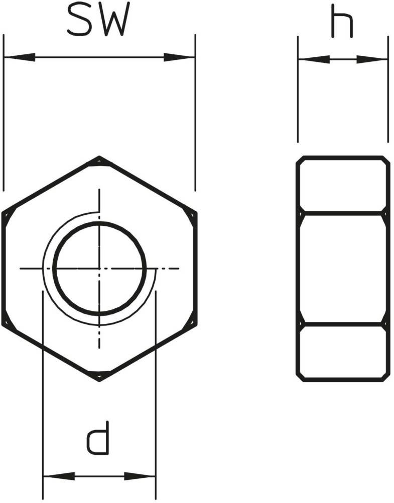 OBO Bettermann Sechskantmutter HN M6 A5