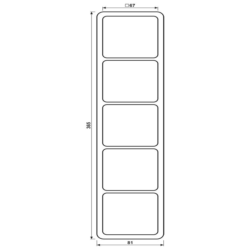 Jung Rahmen 5-fach ws CD 585 WU W