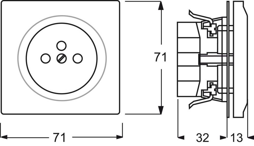 10 Stk. Busch-Jaeger Steckdosen-Einsatz 20 MUC-72-500