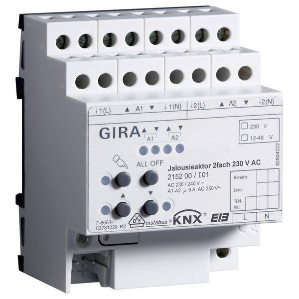 Gira Jalousieaktor 2fach 215200