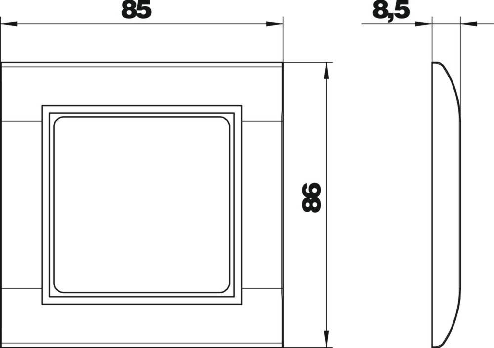 OBO Bettermann Abdeckrahmen S990-AR80 1 RW