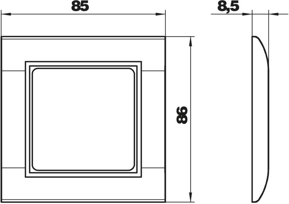 OBO Bettermann Abdeckrahmen S990-AR80 1 RW