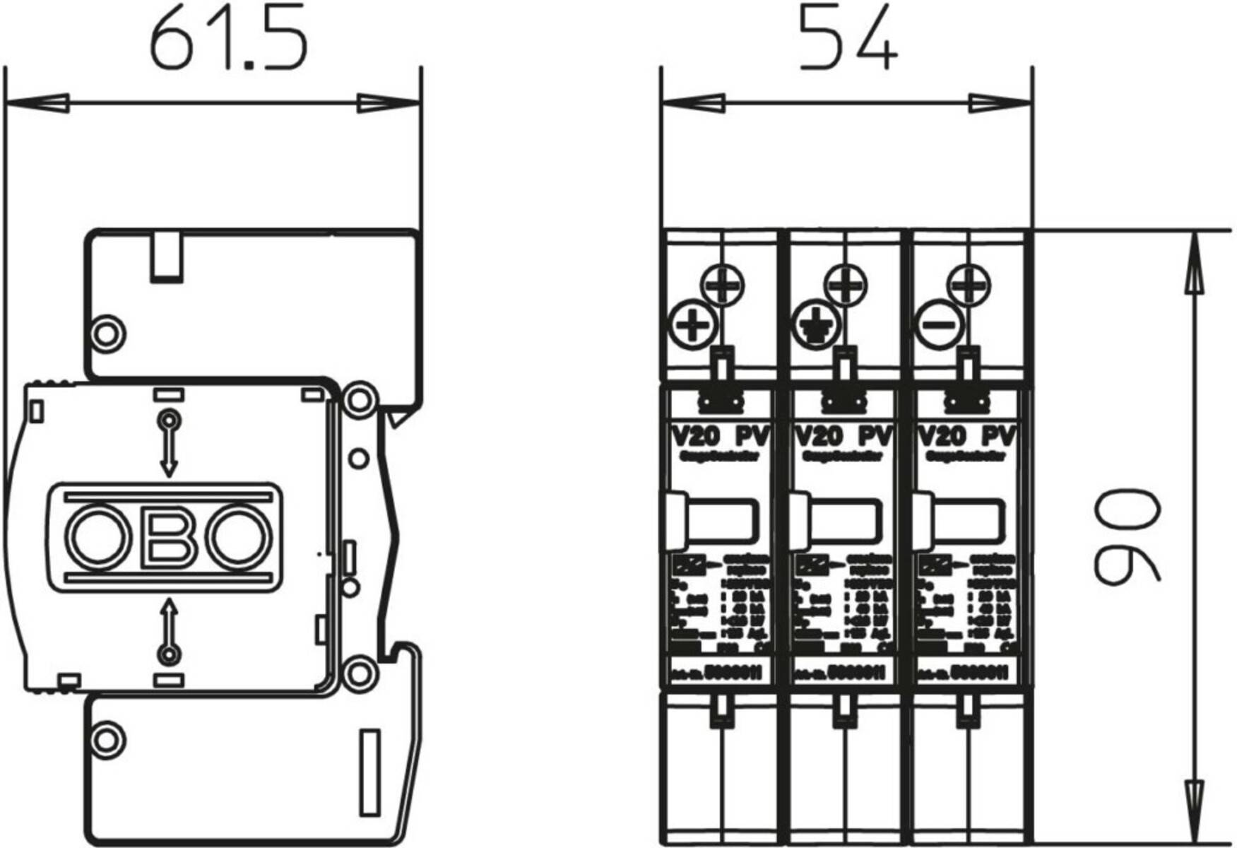 OBO Bettermann SurgeController V20-C 3PH-600