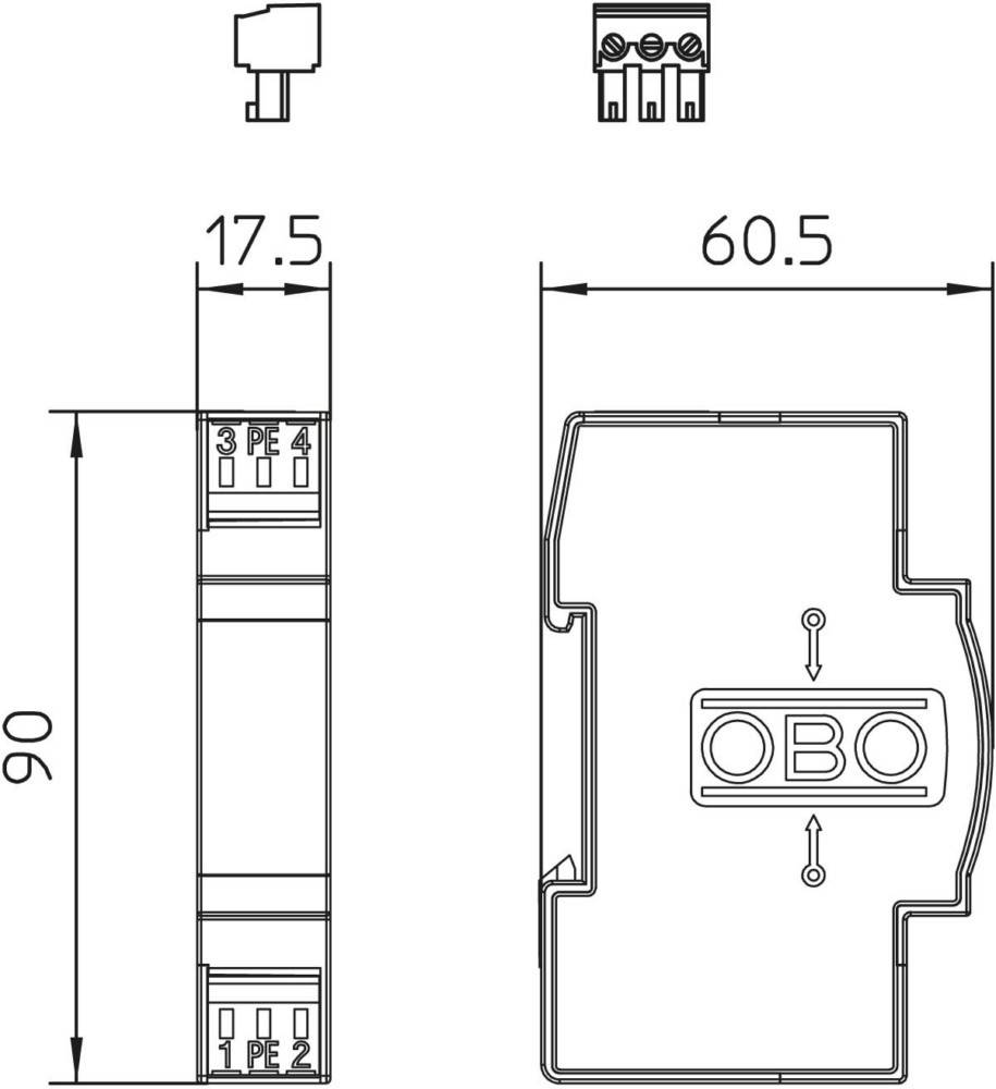 OBO Bettermann Blitzbarriere VF2-230-AC/DC-FS
