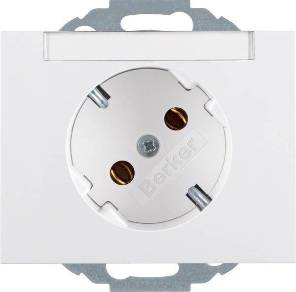 Berker SCHUKO-Steckdose pws/gl 47287109