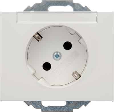 Berker SCHUKO-Steckdose pws/gl 47287109