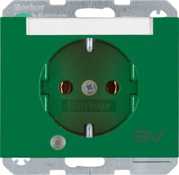 Berker SCHUKO-Steckdose gn/gl 41107113