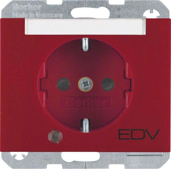 Berker SCHUKO-Steckdose rt/gl 41107115