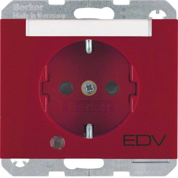 Berker SCHUKO-Steckdose rt/gl 41107115