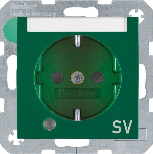 Berker SCHUKO-Steckdose gn/gl 41108913