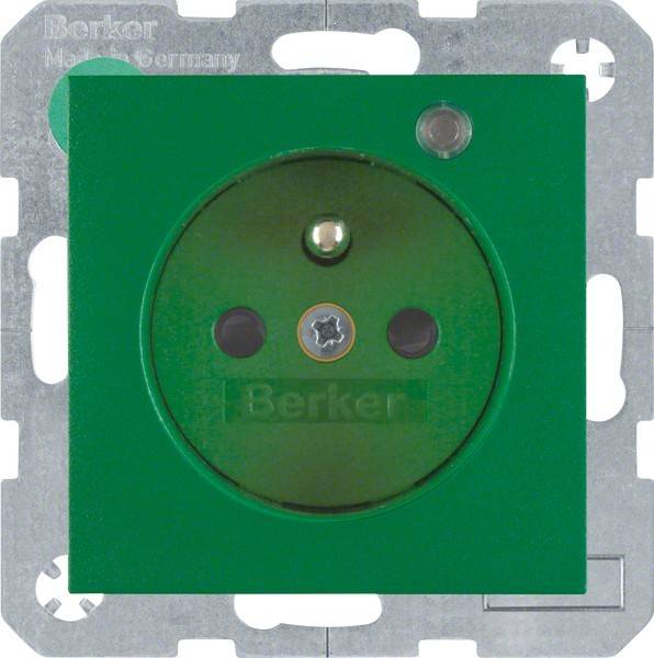 Berker Steckdose Glas gn matt 6765091913