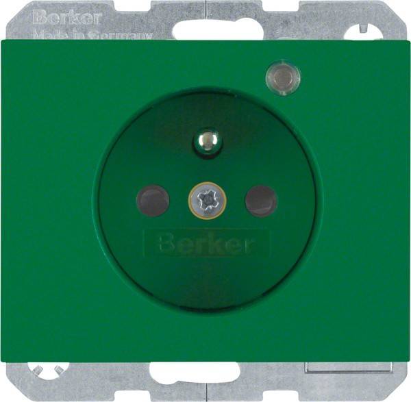 Berker Steckdose Glas gn/gl 6765097013