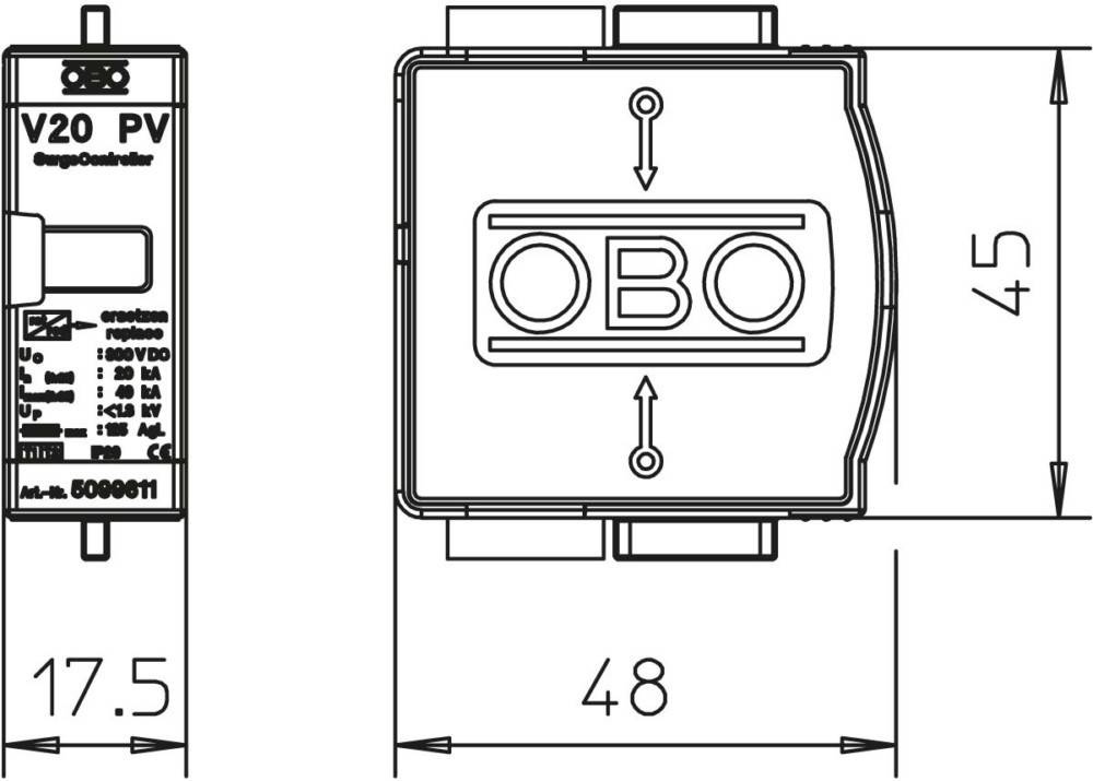 OBO Bettermann SurgeController V20-C 0-300PV