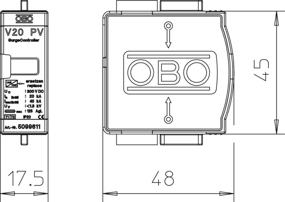 OBO Bettermann SurgeController V20-C 0-300PV
