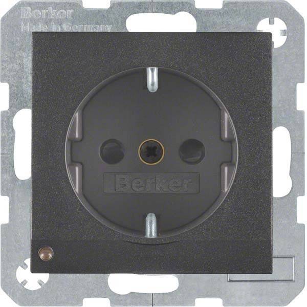 Berker SCHUKO-Steckdose anth/matt 41091606