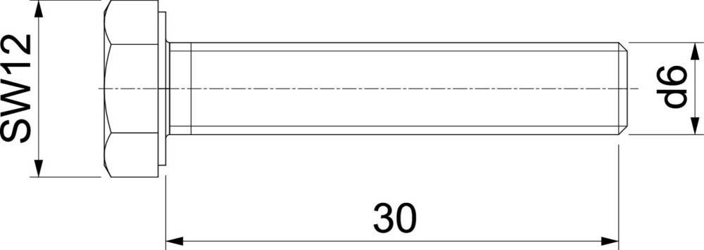 OBO Bettermann Sechskantschraube HHS M6x30 A4