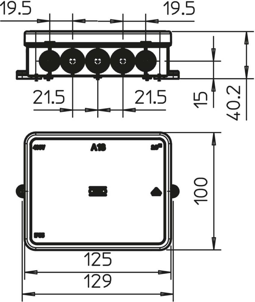 OBO Bettermann Kabelabzweigkasten A 18 HF RW