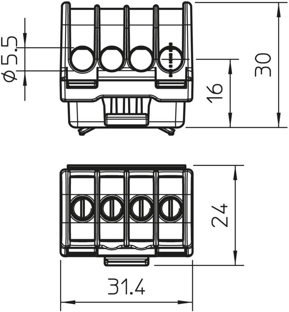 OBO Bettermann Klemmleiste KL-T 06-16
