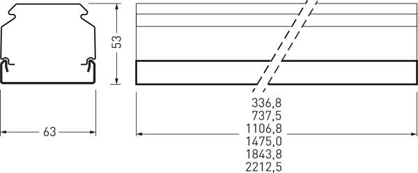 Trilux Blindabeckung aus PVC 07650BLIP50/64L7501