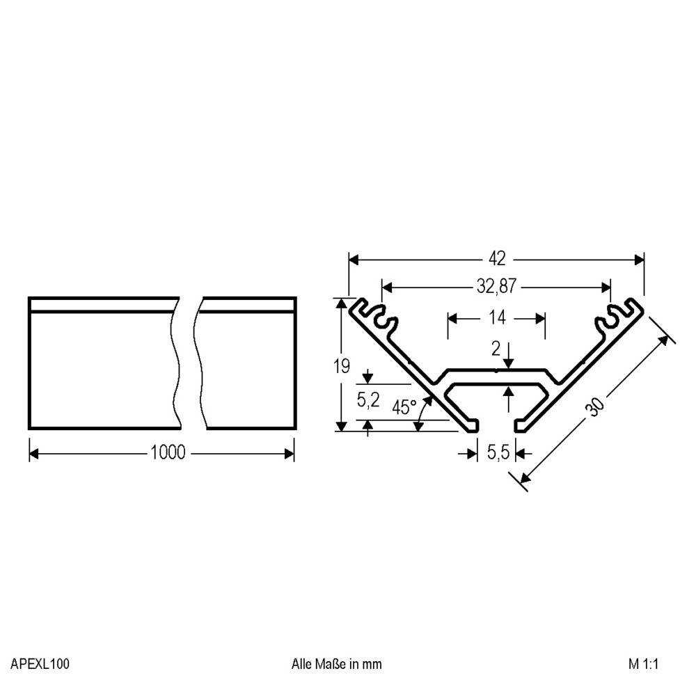 EVN Lichttechnik Alu-Profil APEXL100