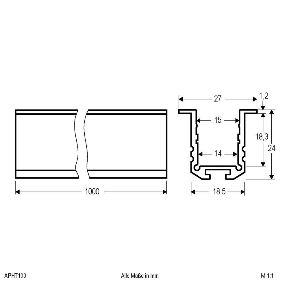 EVN Lichttechnik Alu-Profil APHT100